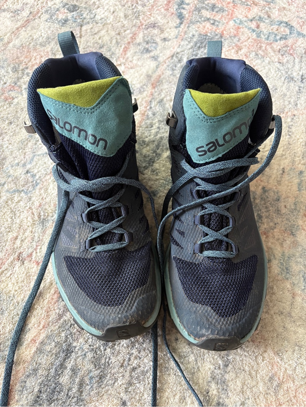 Salomon women’s Navy and Teal Trail Hiking Boots